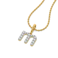 Magical M - Lab Diamond Alphabet Pendant thumbnail 2
