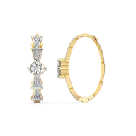 Majestic Arc - Lab Diamond Solitaire Hoop Earrings thumbnail 5