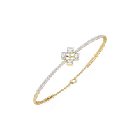 Majestic Emeralds - Pure Gold Lab Diamond Bangle thumbnail 1