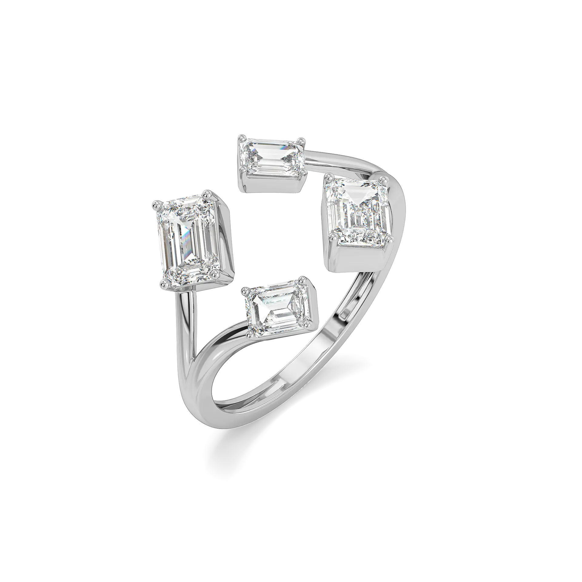 Majestic Emeralds - Pure Gold Lab Diamond Ring