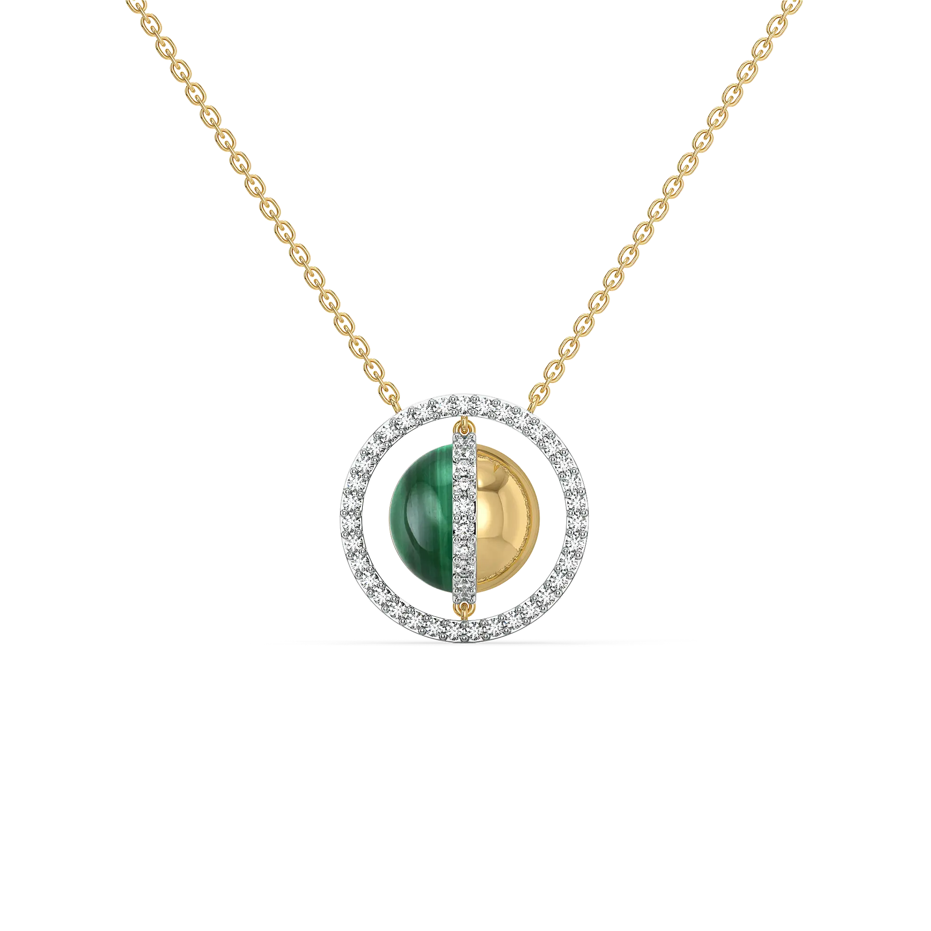 Malachite Muse - Lab Diamond Necklace — image 1
