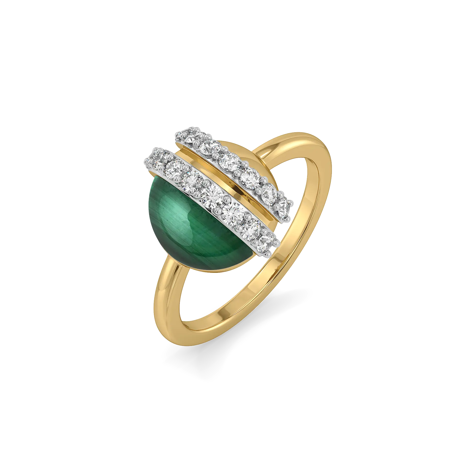 Malachite Muse - Lab Diamond Ring — image 1
