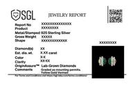 Malachite Muse - Lab Diamond Stud Earrings thumbnail 4