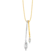 Marquise Drama - Pure Gold Lab Diamond Pendant thumbnail 1