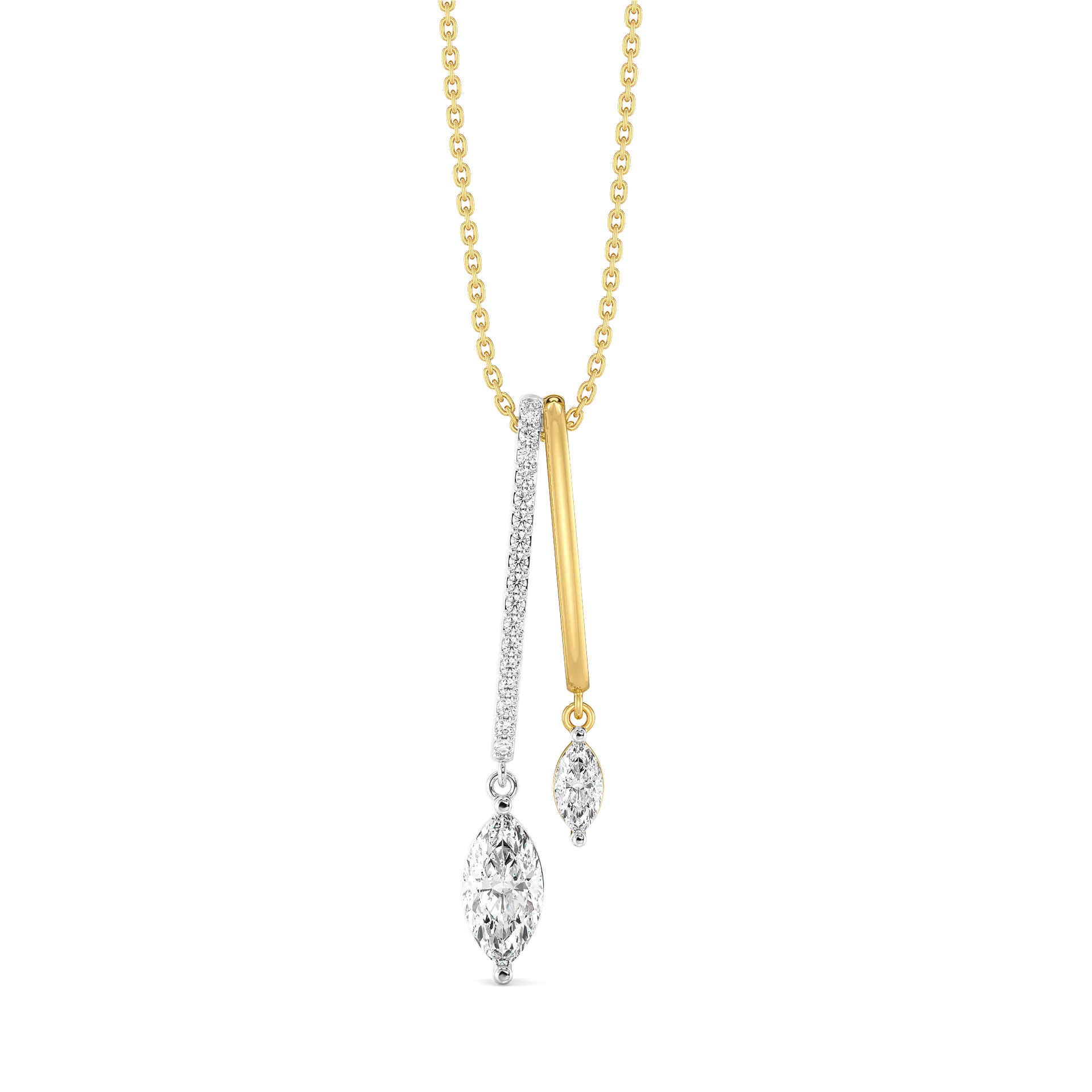 Marquise Drama - Pure Gold Lab Diamond Pendant — image 1