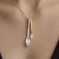 Marquise Drama - Pure Gold Lab Diamond Pendant thumbnail 2