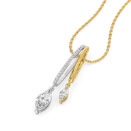 Marquise Drama - Pure Gold Lab Diamond Pendant thumbnail 3