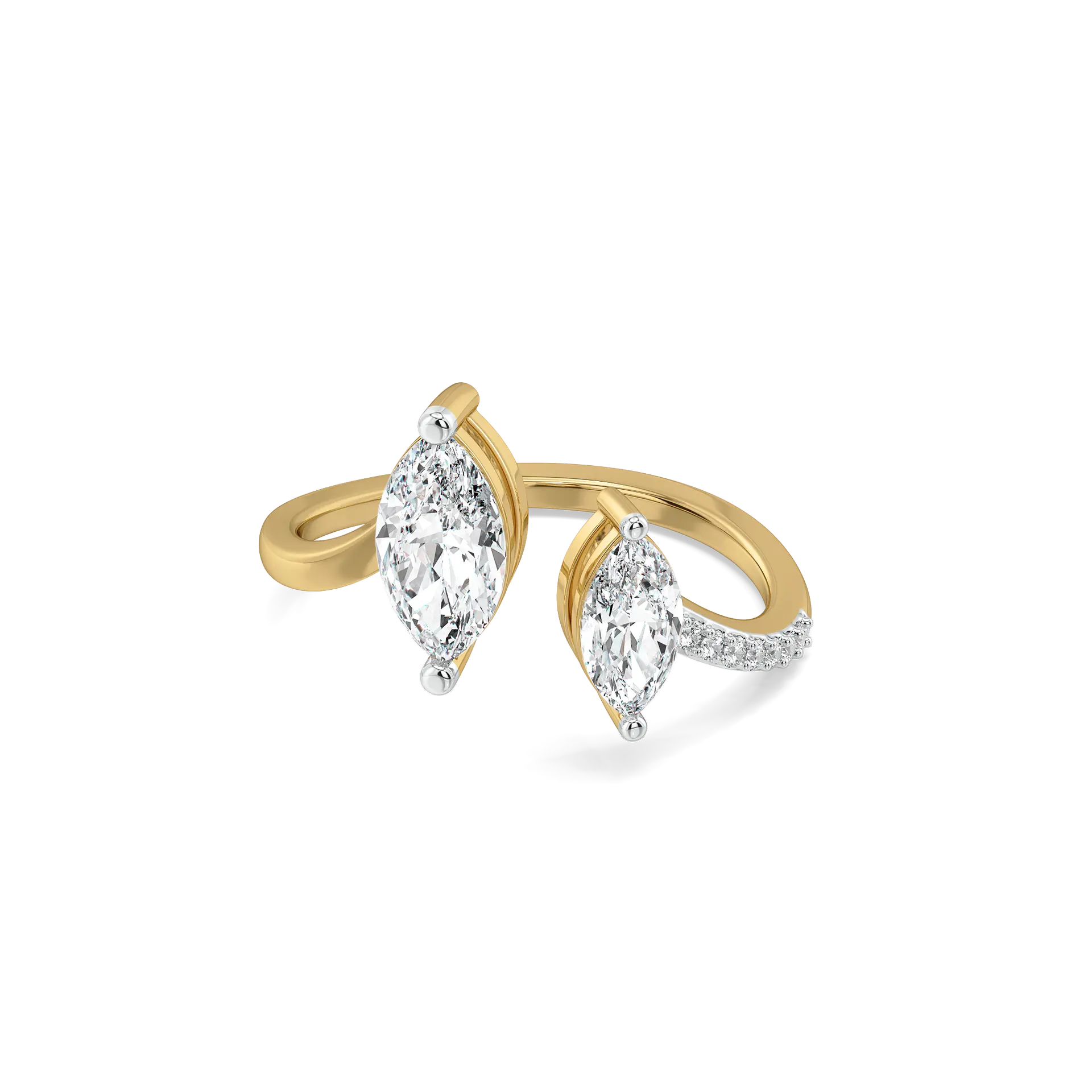 Marquise Drama - Pure Gold Lab Diamond Ring — image 1