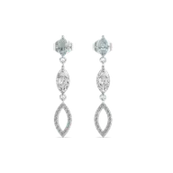 Marquise Mist Drops - Pure Gold Lab Diamond Earrings thumbnail 1