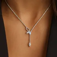 Marquise Mist - Pure Gold Lab Diamond Necklace thumbnail 1