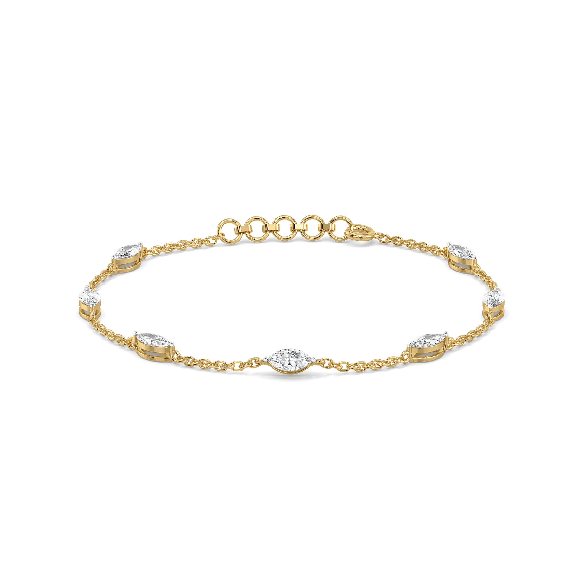 Marquise Station - Lab Diamond Bracelet — image 1