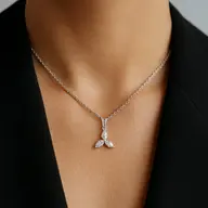 Marquise Triad - Pure Gold Lab Diamond Pendant thumbnail 1