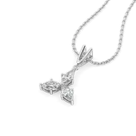 Marquise Triad - Pure Gold Lab Diamond Pendant thumbnail 2