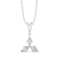 Marquise Triad - Pure Gold Lab Diamond Pendant thumbnail 3