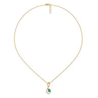 Melody of Emeralds - Lab Diamond Pendant Necklace thumbnail 3