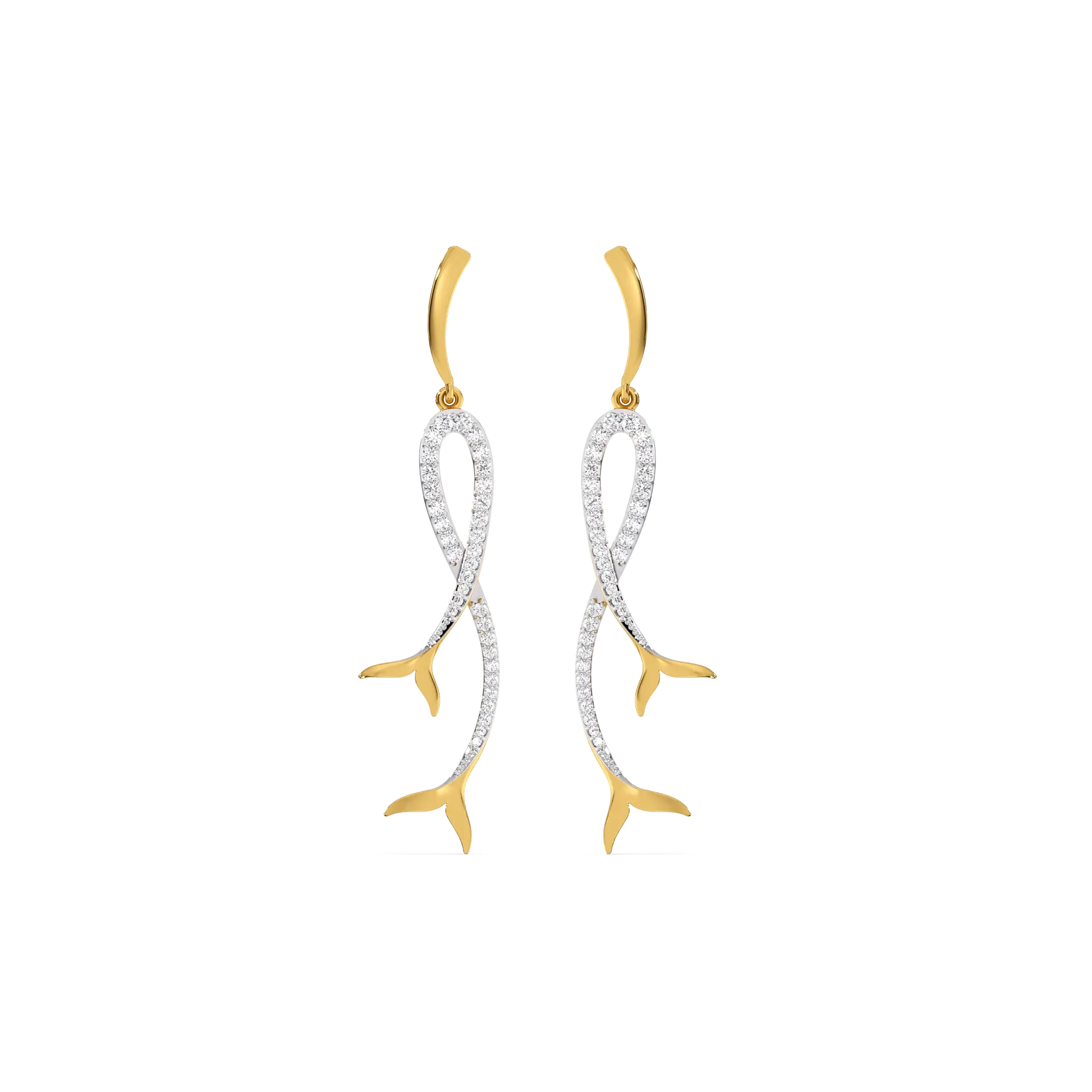 Mermaid Lure - Lab Diamond Drop Earrings — image 1