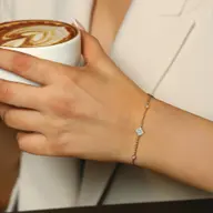 Midnight Enchanted - Lab Diamond Clover Bracelet thumbnail 2