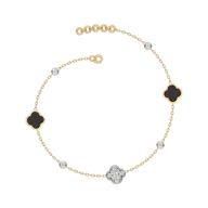 Midnight Enchanted - Lab Diamond Clover Bracelet thumbnail 4