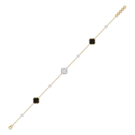 Midnight Enchanted - Lab Diamond Clover Bracelet thumbnail 5