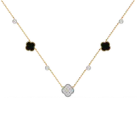 Midnight Enchanted - Lab Diamond Clover Necklace thumbnail 2