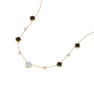 Midnight Enchanted - Lab Diamond Clover Necklace thumbnail 3