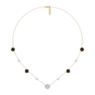 Midnight Enchanted - Lab Diamond Clover Necklace thumbnail 6