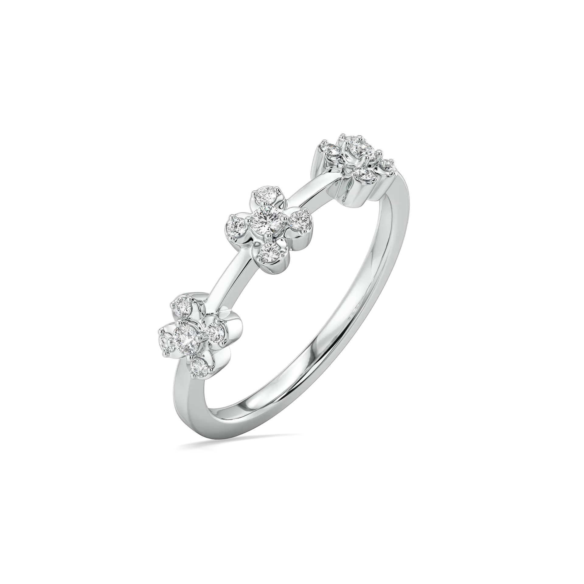 Mini Flower - Lab Diamond Sequence Ring — image 1