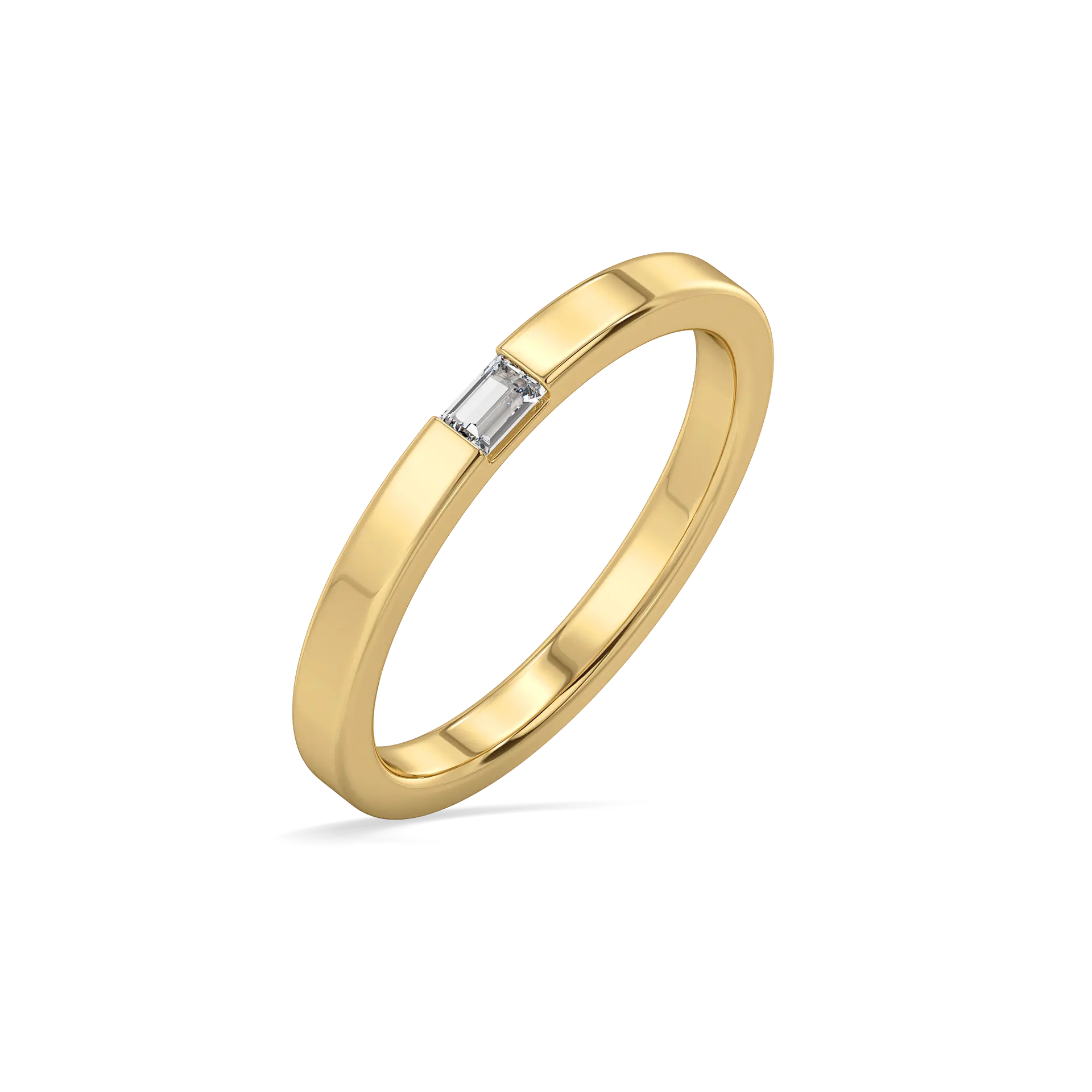 Modern Baguette Band - Lab Diamond Ring — image 1