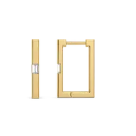 Modern Baguette Hoop - Lab Diamond Earrings thumbnail 2