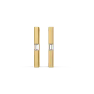 Modern Baguette Hoop - Lab Diamond Earrings thumbnail 3