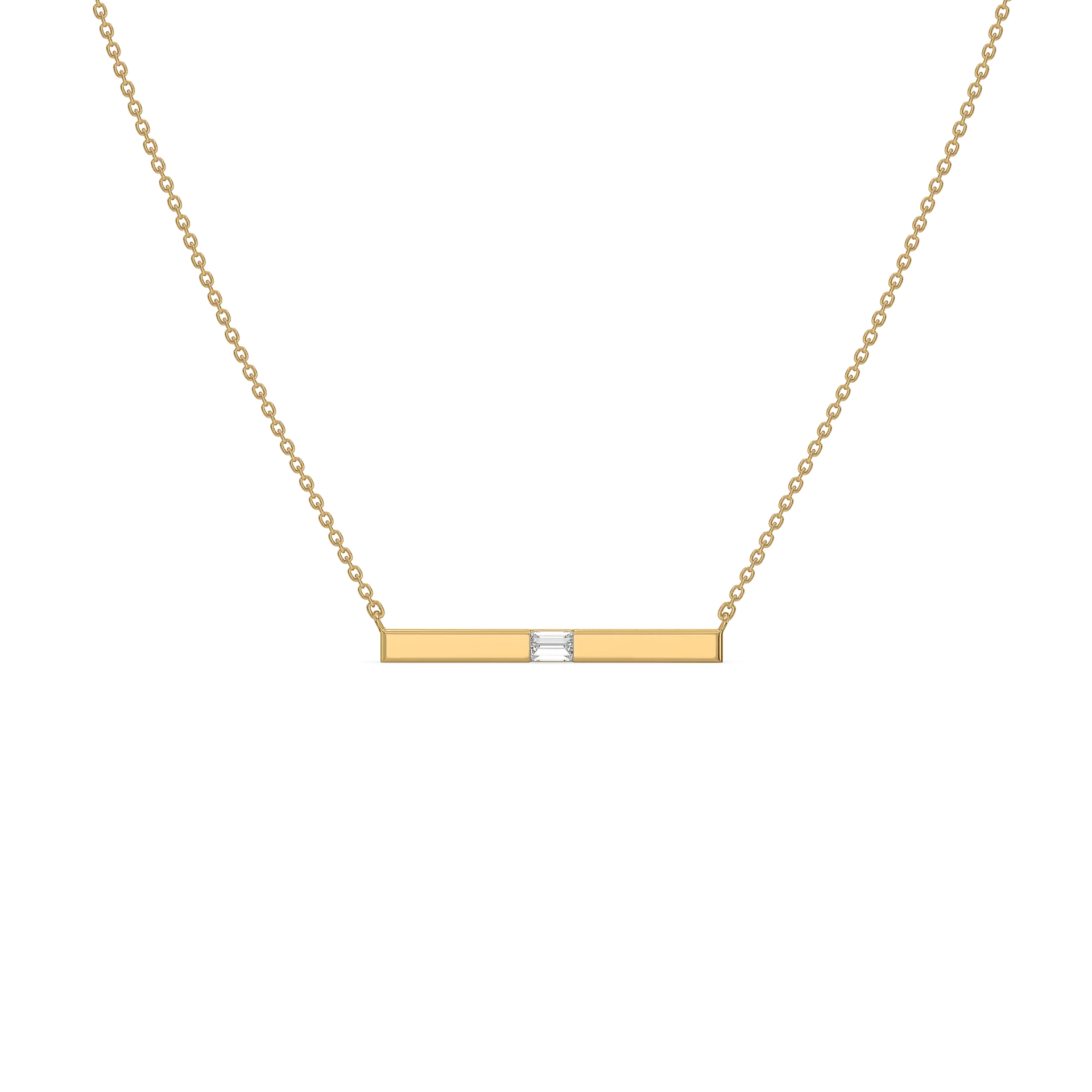 Modern Baguette - Lab Diamond Necklace — image 1