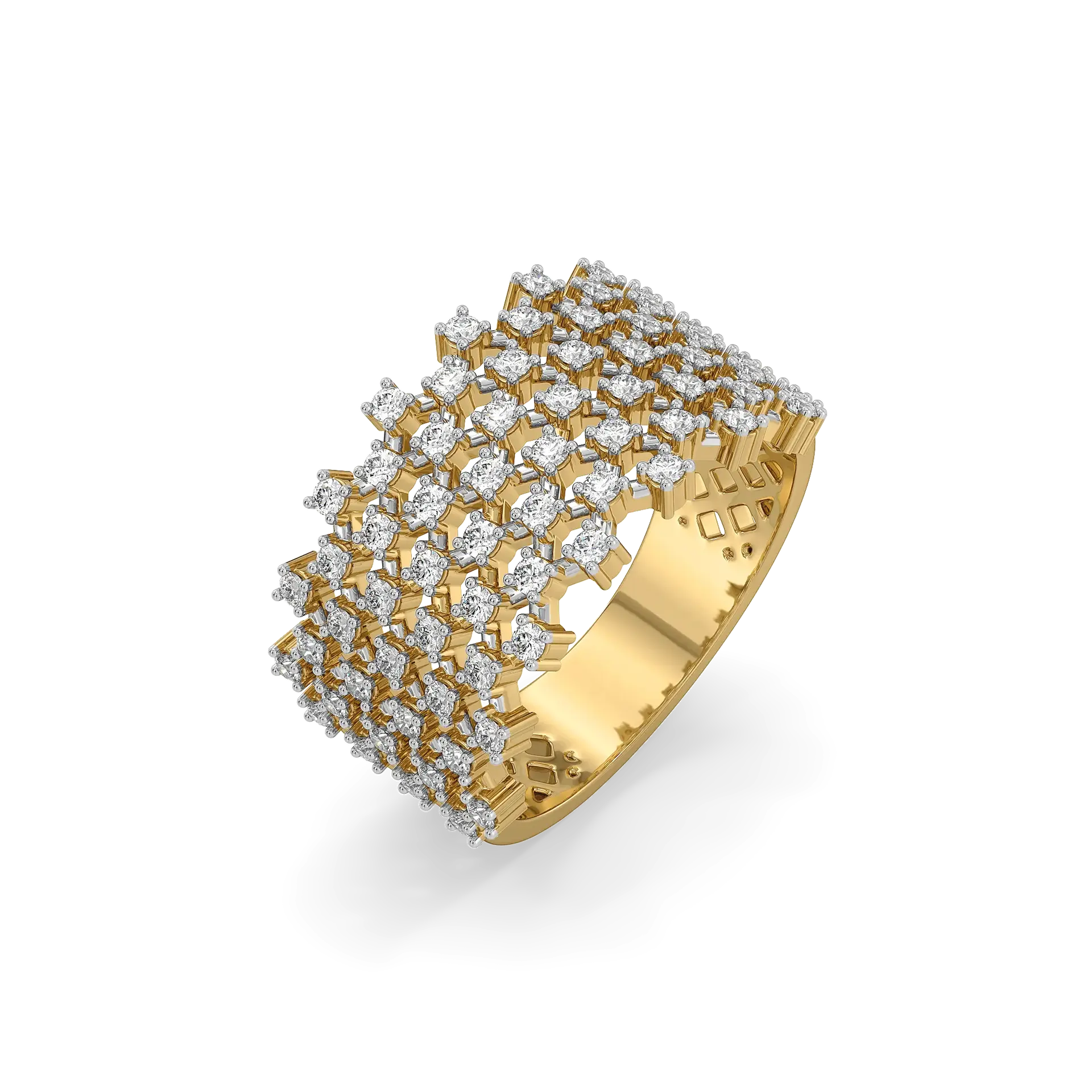 Moonlace Majesty - Pure Gold Lab Diamond Ring — image 1
