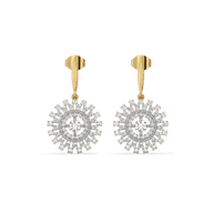 Moonlace Majesty - Pure Gold Lab Diamond Solitaire Earrings thumbnail 1