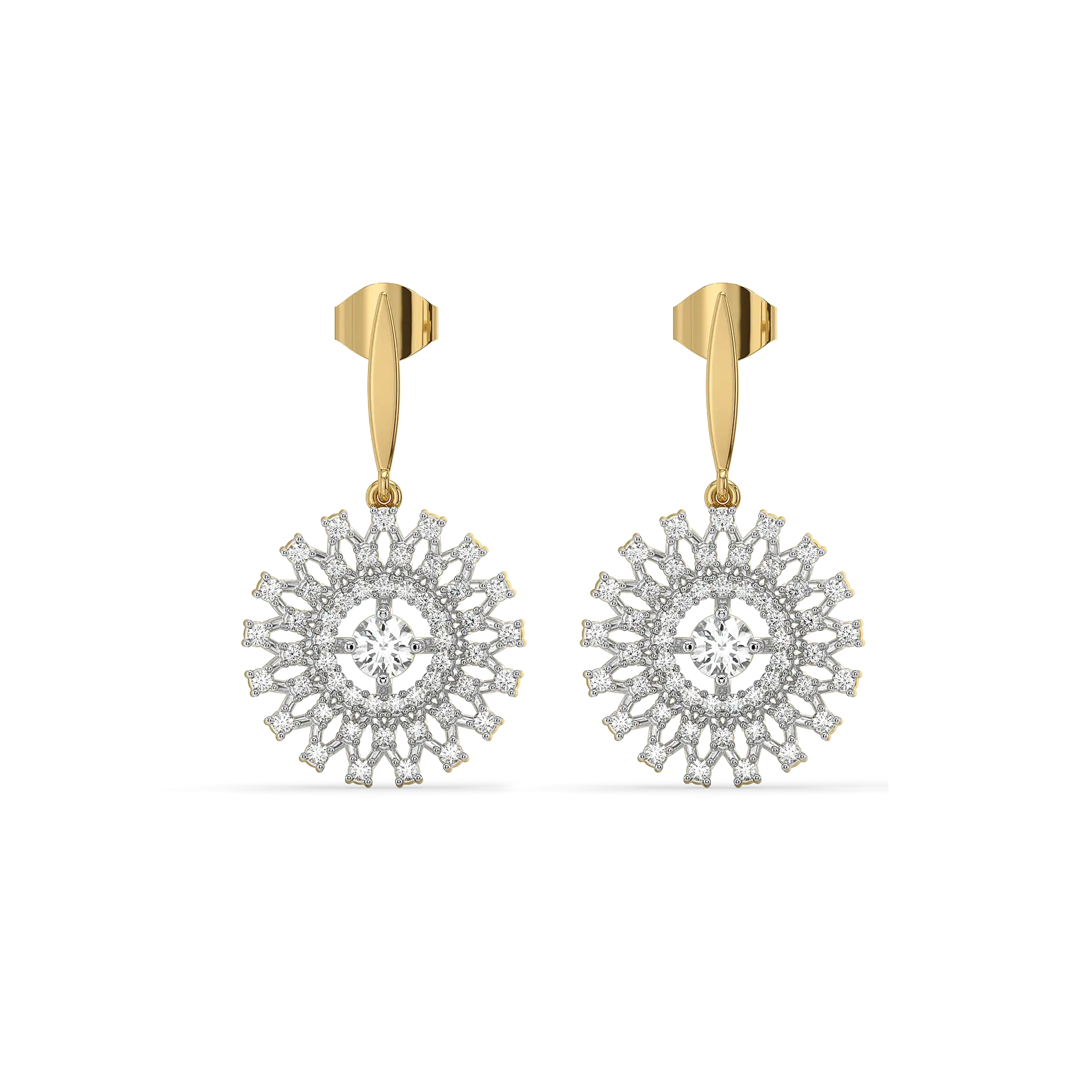 Moonlace Majesty - Pure Gold Lab Diamond Solitaire Earrings
