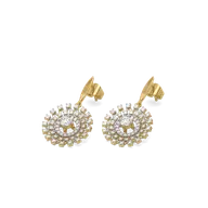 Moonlace Majesty - Pure Gold Lab Diamond Solitaire Earrings thumbnail 2