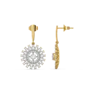 Moonlace Majesty - Pure Gold Lab Diamond Solitaire Earrings thumbnail 3