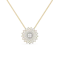 Moonlace Majesty - Pure Gold Lab Diamond Solitaire Necklace thumbnail 1