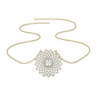 Moonlace Majesty - Pure Gold Lab Diamond Solitaire Necklace thumbnail 3
