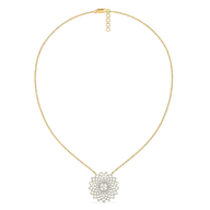 Moonlace Majesty - Pure Gold Lab Diamond Solitaire Necklace thumbnail 4