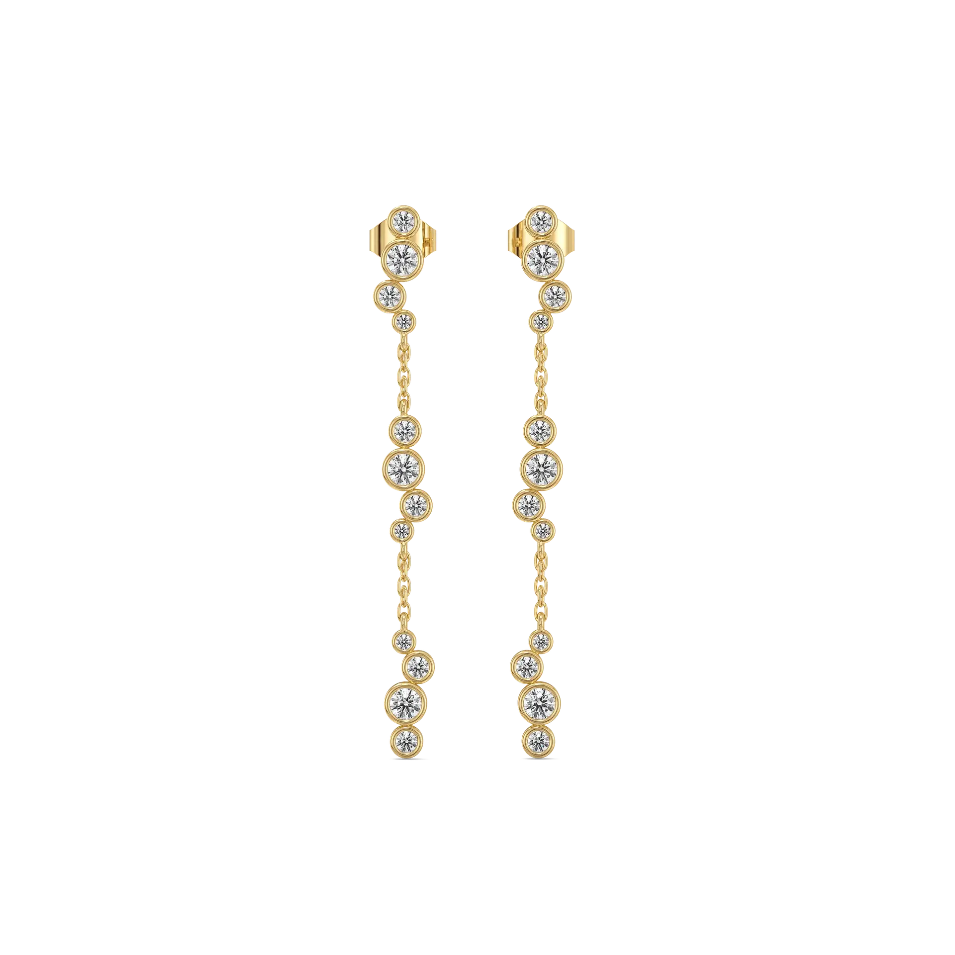 Morning Frost - Lab Diamond Solitaire Earrings — image 1