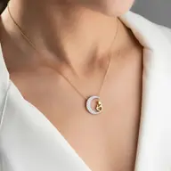 Mother Moon - Lab Diamond Necklace thumbnail 2