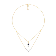 Multi-layered - Lab Diamond V Necklace thumbnail 6