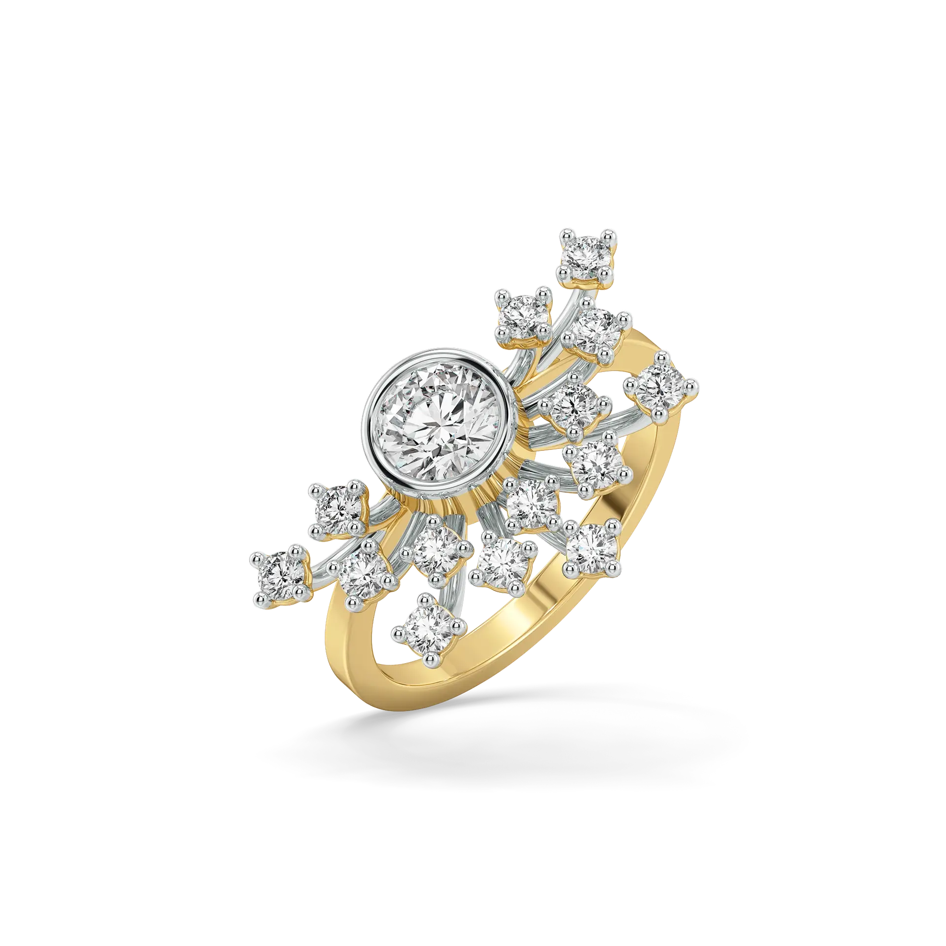 Nightfall Ignite - Pure Gold Lab Diamond Ring — image 1