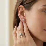 Nightfall Ignite - Pure Gold Lab Diamond Stud Earrings thumbnail 1