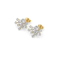 Nightfall Ignite - Pure Gold Lab Diamond Stud Earrings thumbnail 2