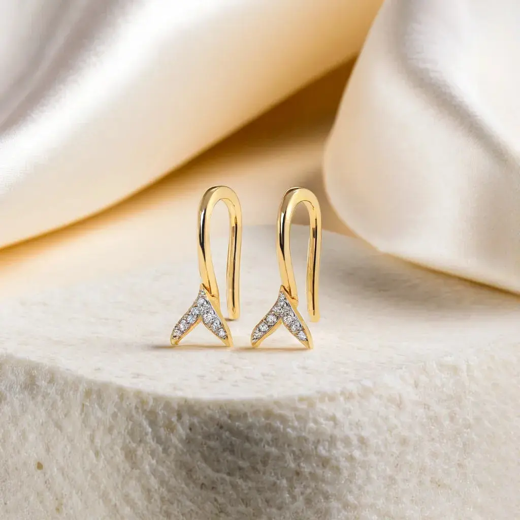 Ocean's Treasure - Lab Diamond Drop Earrings — image 1