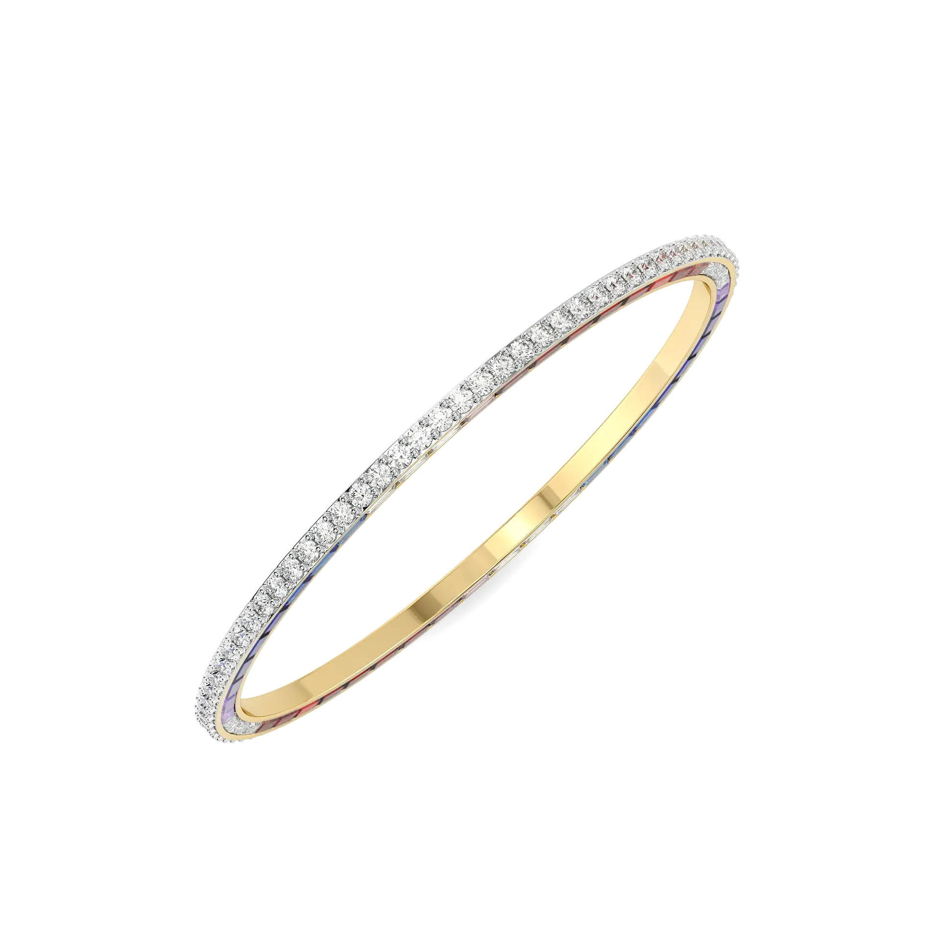 Offbeat Edge - Lab Diamond Bangle