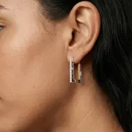 Offbeat Edge - Lab Diamond Hoop Earrings thumbnail 2