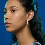 Offbeat Edge - Lab Diamond Hoop Earrings thumbnail 4