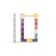 Offbeat Edge - Lab Diamond Hoop Earrings thumbnail 5